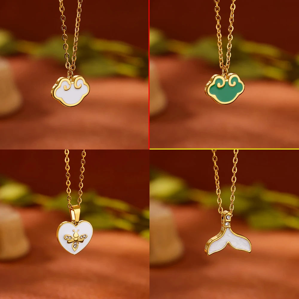 Zircon Fishtail Necklaces